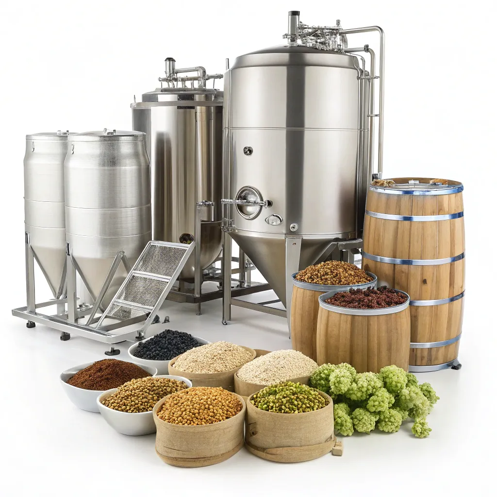 Fermentation equipment and ingredients used in XYRANLOTHIC courses.