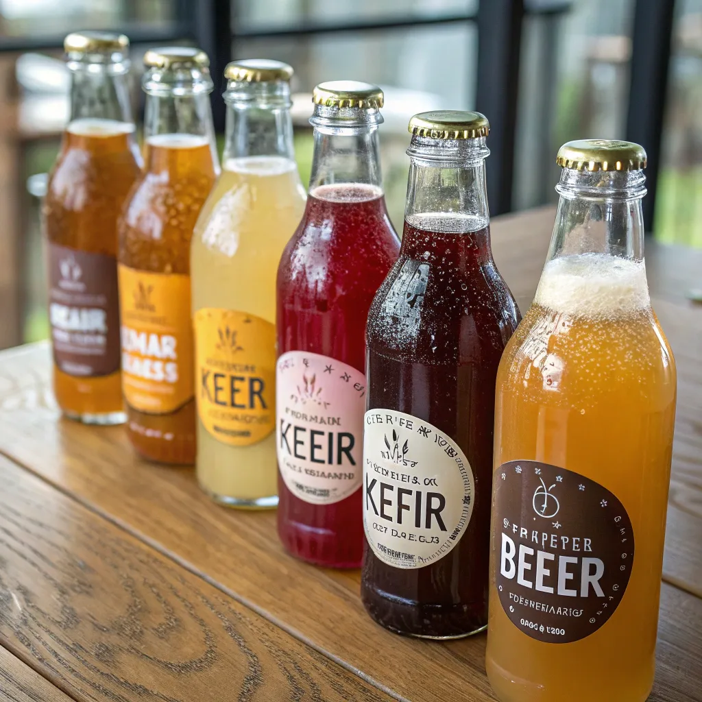 Variety of fermented drinks